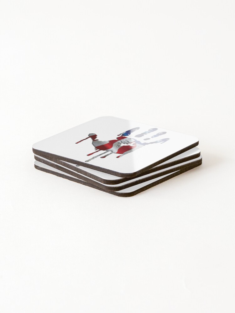 Thumbnail 4 of 5, Coasters (Set of 4), USA Flag In Hand designed and sold by RickyBarnard.