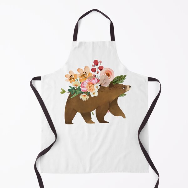 Item preview, Illustrated Watercolor Bear and Flowers | Cute Animal Illustration designed and sold by MiaDelelai.