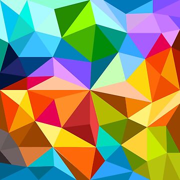 Bright Bold Colorful Geometric Triangles | Poster