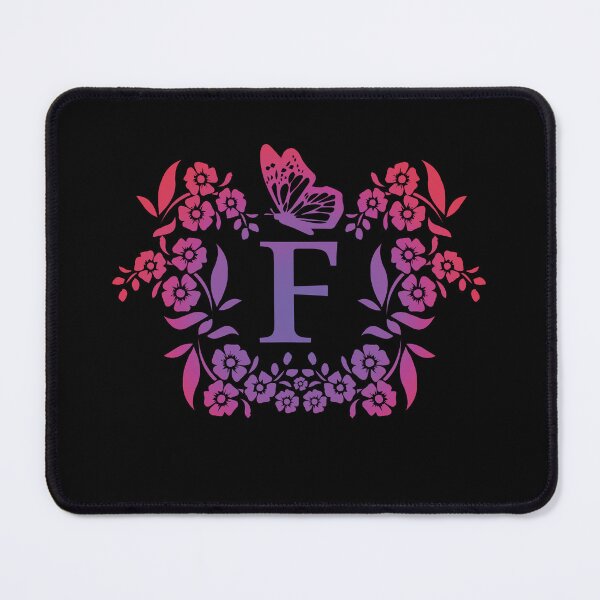 Item preview, Ornamental Letter F, Purple And Red Heart Butterfly, Gold Monogram Ornament designed and sold by PROMEN Creativity.
