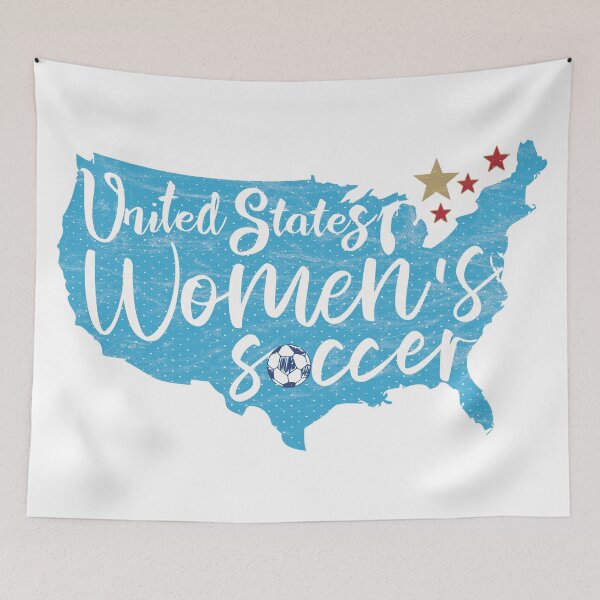 Aperçu de l'œuvre Carte de football des États-Unis (WOSO) - Version bleue créée et vendue par Numero14.