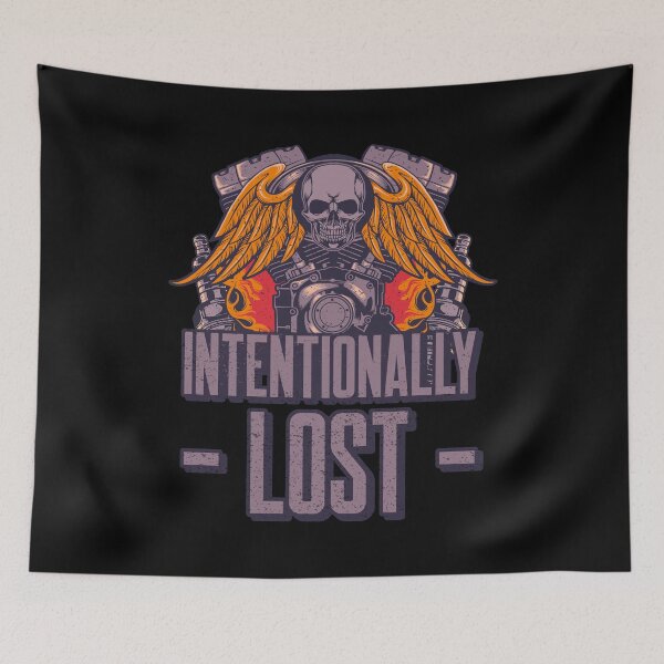 Item preview, Intentionally Lost Motorcycle Engine Coat Of Arms Style Graphic designed and sold by GO SHIRT-TEE.