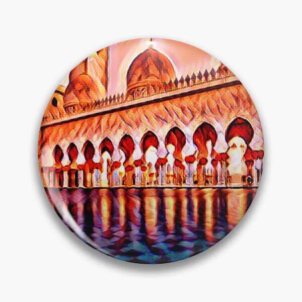 Item preview, Adventure: The Sheikh Zayed Grand Mosque, Abu Dhabi, United Arab Emirates  - Bright Colorful Modern Illustration Art Print – Abstract UAE Travel poster designed and sold by MrGiftee.