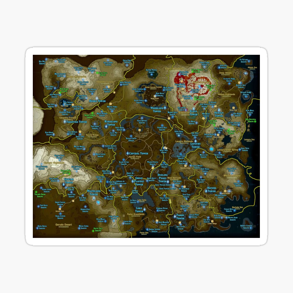Botw Map Mouse Pad For Sale By Voiceandvision Redbubble