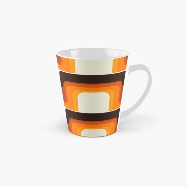 Mid-Century Modern Meets 1970s Orange Tall Mug