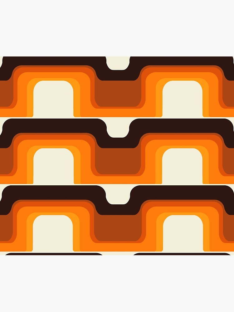 Thumbnail 2 of 2, Duvet Cover, Mid-Century Modern Meets 1970s Orange designed and sold by MonstersMashU.