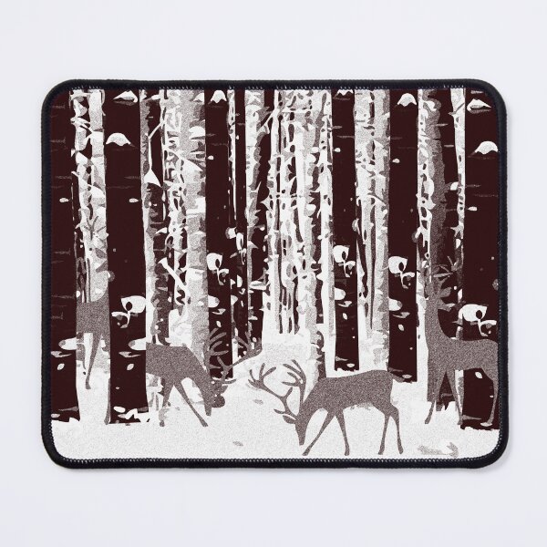Item preview, Deer, wild animals, woodland animals in birch forest, for puzzle, kids puzzle, Duvets, Comforters, Shower Curtains, desk mat designed and sold by Collagedream.