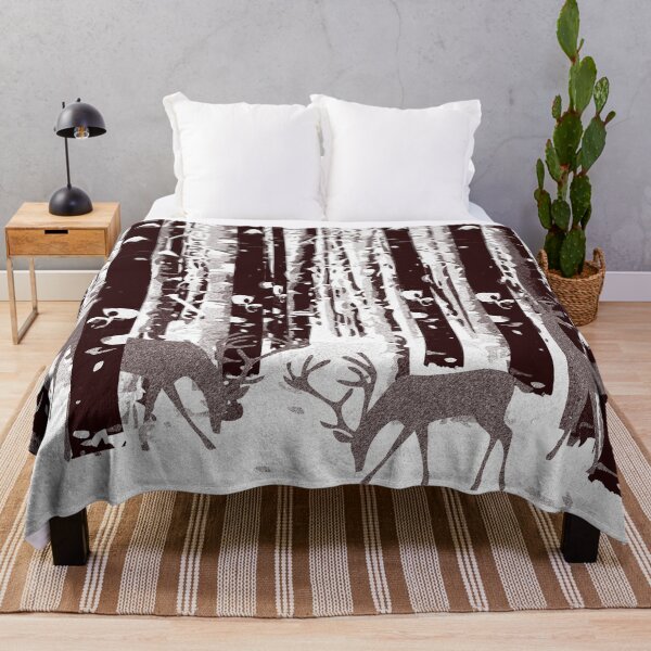 Item preview, Deer, wild animals, woodland animals in birch forest, for puzzle, kids puzzle, Duvets, Comforters, Shower Curtains, desk mat designed and sold by Collagedream.