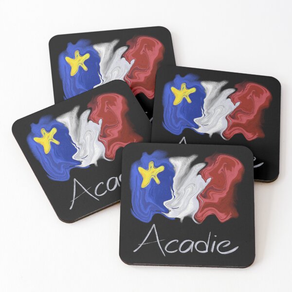 Item preview, Acadian Flag pastel liquid - Drapeau acadien liquide pastel designed and sold by ColoursOfFrance.