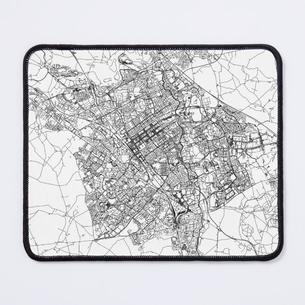 Item preview, Milton Keynes White Map designed and sold by multiplicitymap.