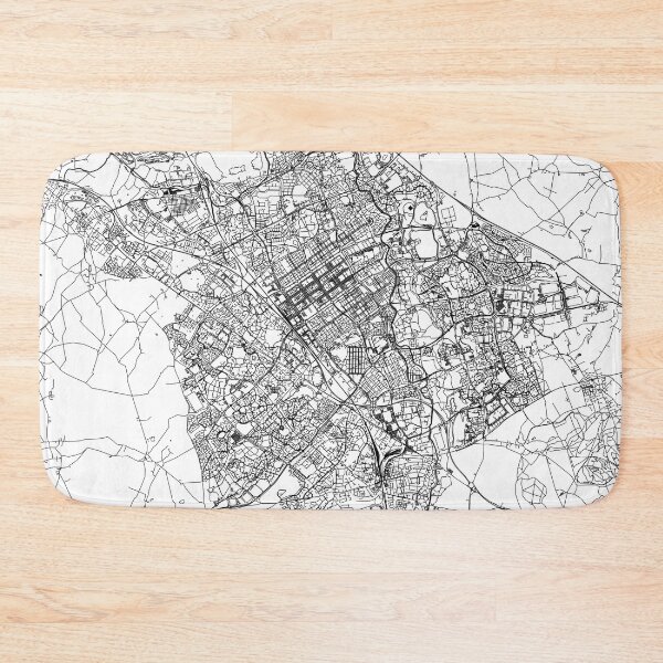 Item preview, Milton Keynes White Map designed and sold by multiplicitymap.