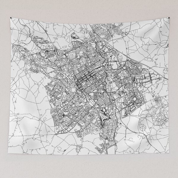 Item preview, Milton Keynes White Map designed and sold by multiplicitymap.