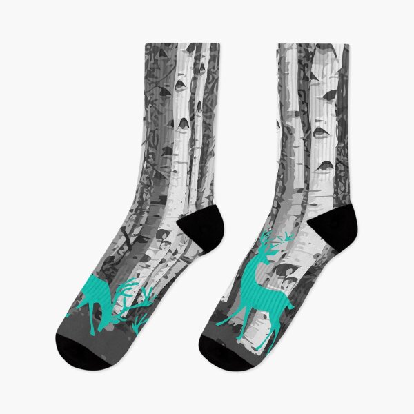 Item preview, Green Deer, wild animals, woodland animals in birch forest, perfect for puzzle, kids puzzle, Duvets, Comforters, Shower Curtains, desk mat designed and sold by Collagedream.