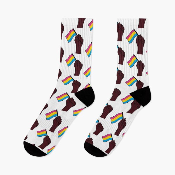 Artikelvorschau, pansexuelles Flaggenhandmuster entworfen und verkauft von BThingies.