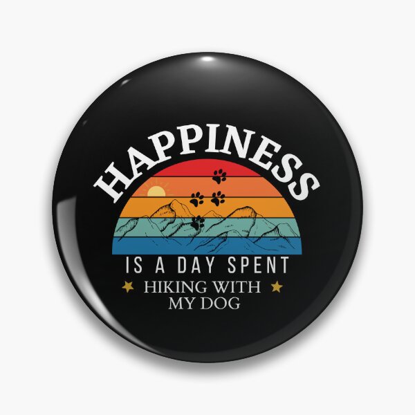 Item preview, Happiness Is A Day Spent Hiking With My Dog | Retro Hiking Dog Design designed and sold by StreetShirts1.