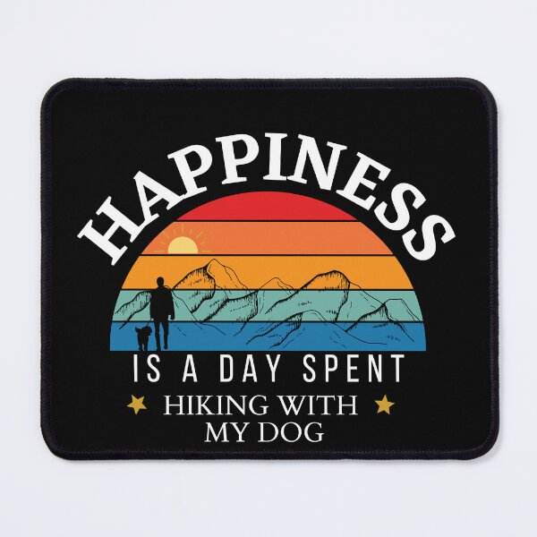 Item preview, Happiness Is A Day Spent Hiking With My Dog | Retro Hiking Dog Design designed and sold by StreetShirts1.