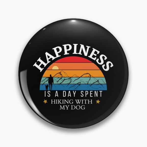 Item preview, Happiness Is A Day Spent Hiking With My Dog | Retro Hiking Dog Design designed and sold by StreetShirts1.