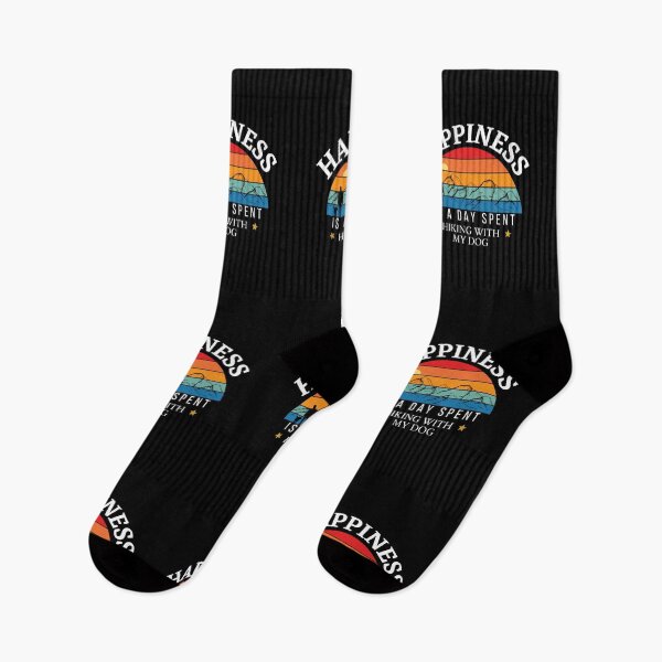 Item preview, Happiness Is A Day Spent Hiking With My Dog | Retro Hiking Dog Design designed and sold by StreetShirts1.