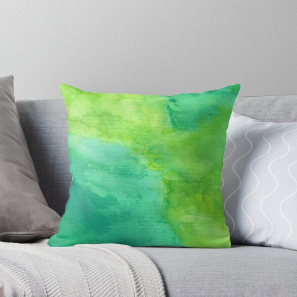 Item preview, Lime Green and Turquoise Watercolor Art designed and sold by LarkDesigns.