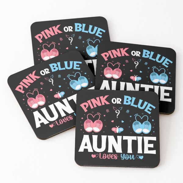 Artikelvorschau, Pink oder Blue Auntie Loves Funny Gender Reveal Party Auntie entworfen und verkauft von CREATIVE-TEE.