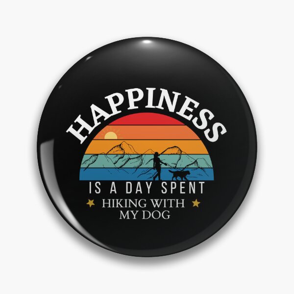 Item preview, Happiness Is A Day Spent Hiking With My Dog | Retro Hiking Dog Design designed and sold by StreetShirts1.