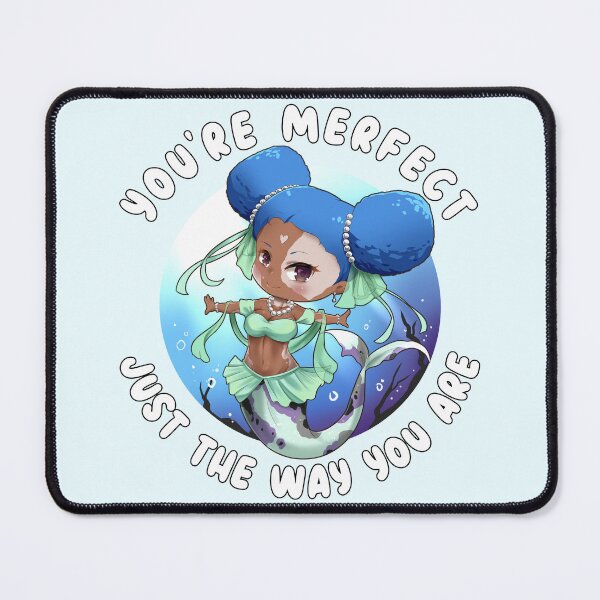 Item preview, VITILIGO MERMAID ♥ You're Merfect Just the Way You Are (cute chibi mermaid) designed and sold by TheMagicCrafter.