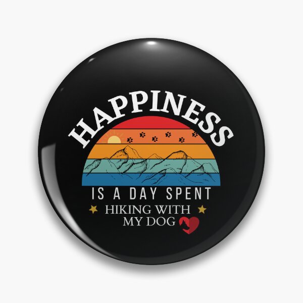 Item preview, Happiness Is A Day Spent Hiking With My Dog | Retro Hiking Dog Design designed and sold by StreetShirts1.