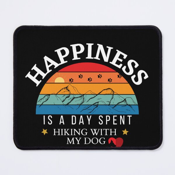 Item preview, Happiness Is A Day Spent Hiking With My Dog | Retro Hiking Dog Design designed and sold by StreetShirts1.