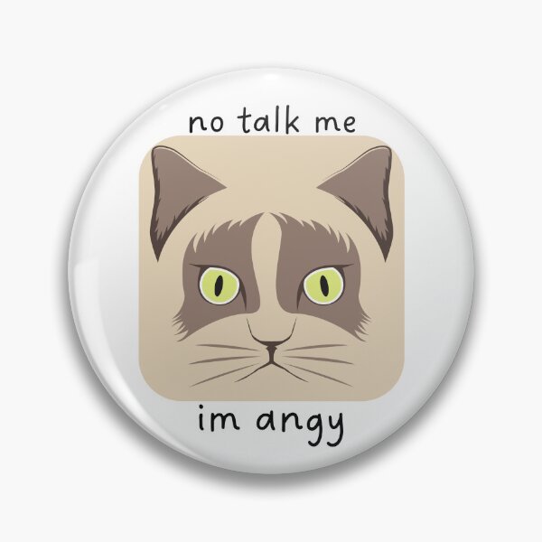 Item preview, No Talk Me I’m Angy Funny Angry Cat Quote designed and sold by alchemytree.