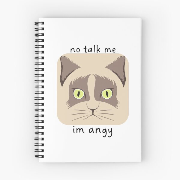 Item preview, No Talk Me I’m Angy Funny Angry Cat Quote designed and sold by alchemytree.