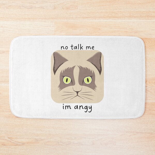 Item preview, No Talk Me I’m Angy Funny Angry Cat Quote designed and sold by alchemytree.