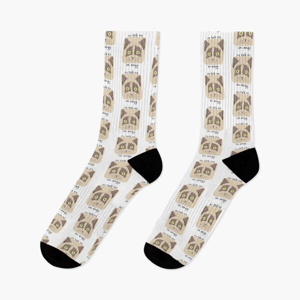 Item preview, No Talk Me I’m Angy Funny Angry Cat Quote designed and sold by alchemytree.