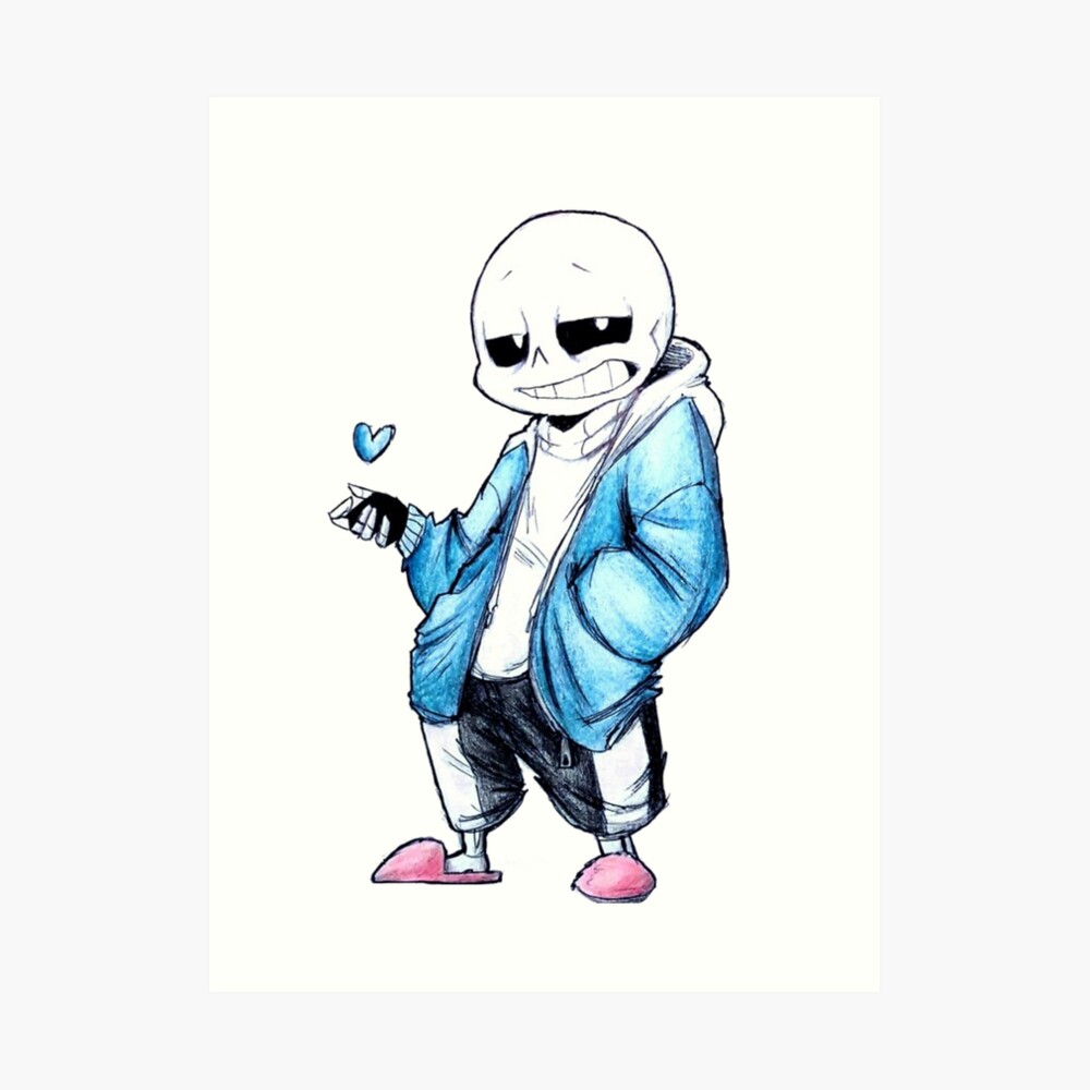 sans Undertale Art Board Print for Sale by onlydrawning