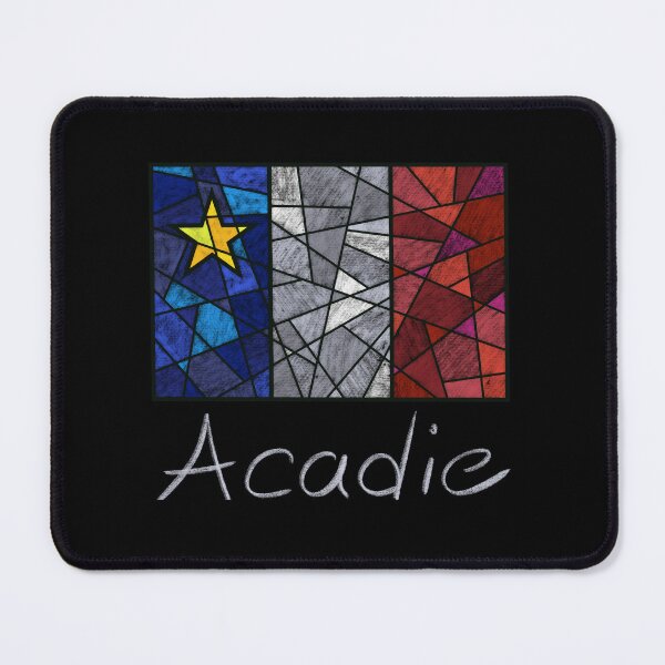 Item preview, Acadian Flag pastel liquid mosaic - Drapeau acadien mosaïque liquide pastel vitrail designed and sold by ColoursOfFrance.