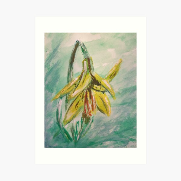 "Bosnian Lily national flower of Bosnia painting" Art Print for Sale by