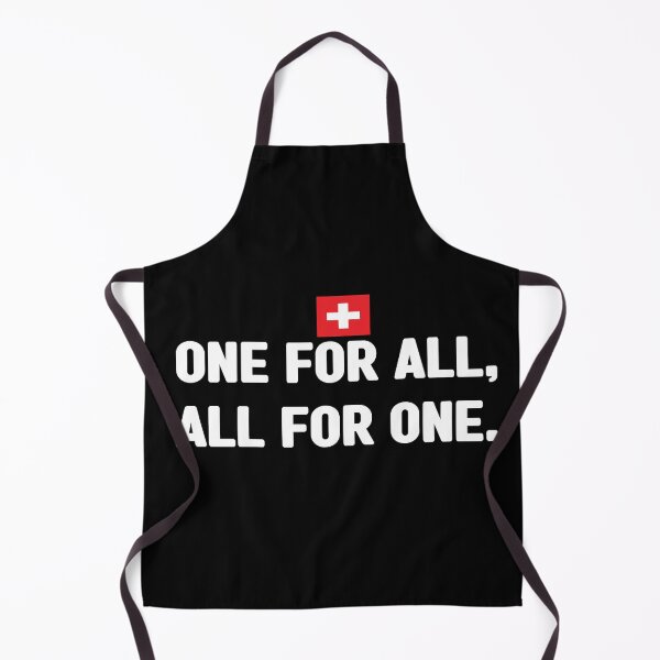 Item preview, One for all, all for one unofficial motto of Switzerland. It means unus pro omnibus, omnes pro uno. Swiss national day designed and sold by Swissstore.