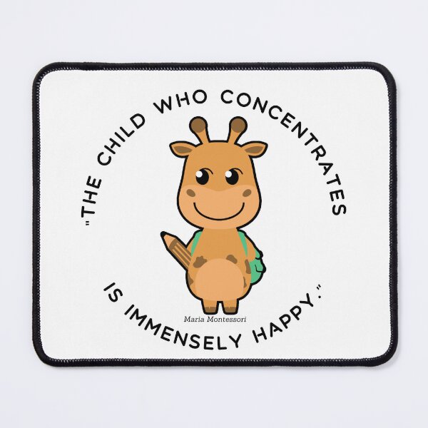 Item preview, Montessori quote The child who concentrates is immensely happy designed and sold by TeyMank.