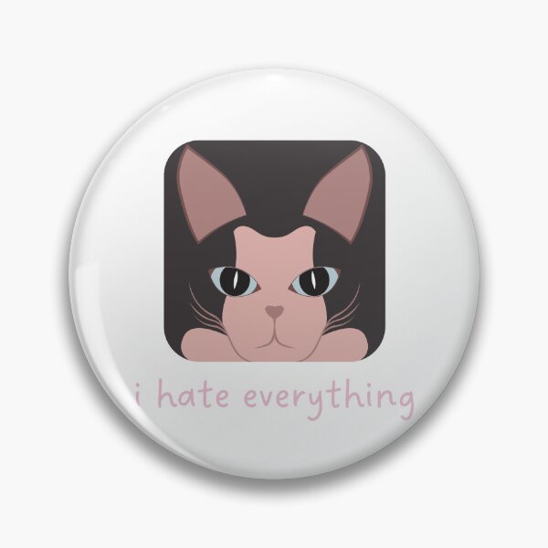 Item preview, I Hate Everything Funny Angry Cat Quote designed and sold by alchemytree.