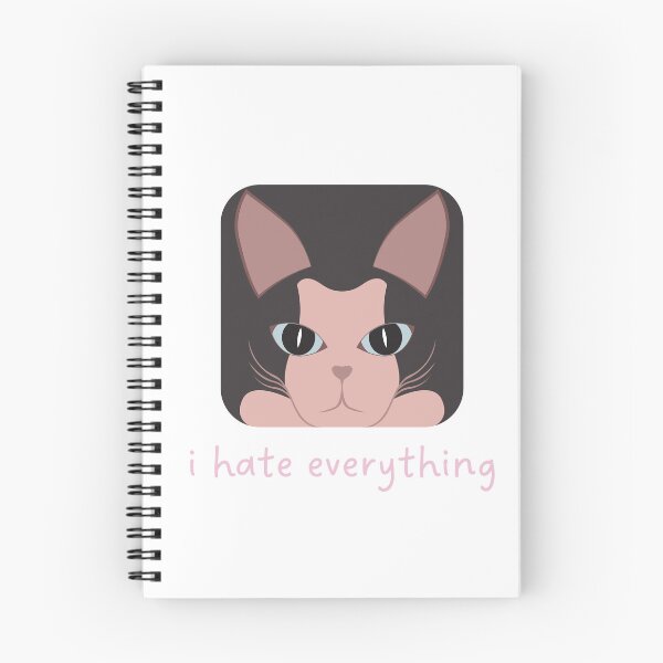 Item preview, I Hate Everything Funny Angry Cat Quote designed and sold by alchemytree.