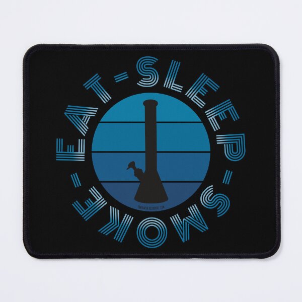 Item preview, Retro Vintage Sunset Blue Bong-Eat sleep smoke repeat designed and sold by YomeHayin.