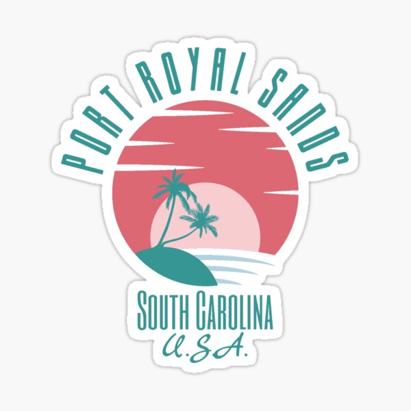 Item preview, Retro Eighties Port Royal Sands South Carolina, Pastel Green Text- Vacation / Beach designed and sold by TimelessLocales.