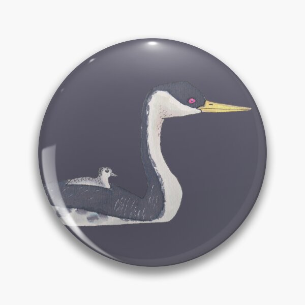 Item preview, Western Grebe watercolor bird art designed and sold by TheWaterBirds.
