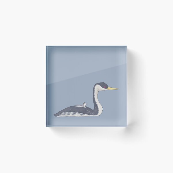 Item preview, Western Grebe watercolor bird art designed and sold by TheWaterBirds.