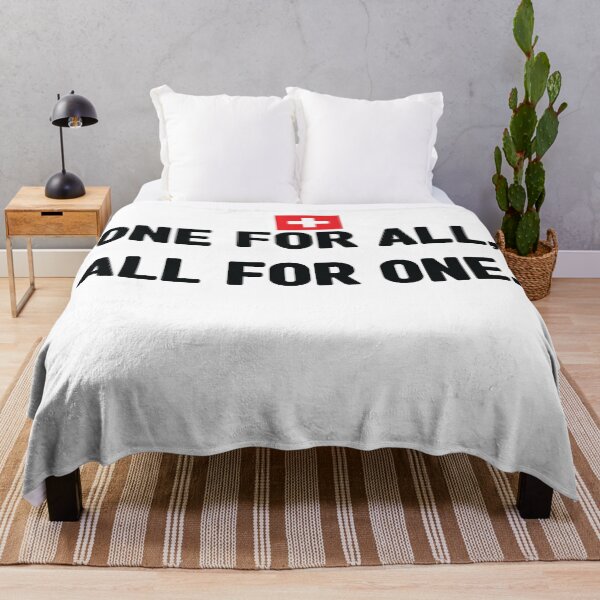 Item preview, One for all, all for one unofficial motto of Switzerland. It means unus pro omnibus, omnes pro uno. Swiss national day designed and sold by Swissstore.