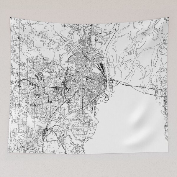 Item preview, Mobile White Map designed and sold by multiplicitymap.