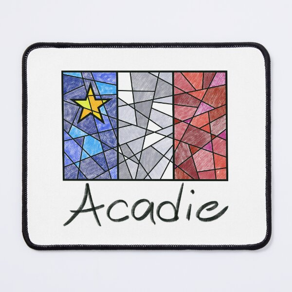 Item preview, Acadian Flag pastel liquid mosaic - Drapeau acadien mosaïque liquide pastel vitrail designed and sold by ColoursOfFrance.