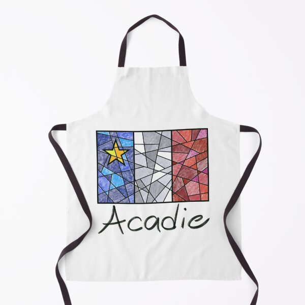 Artikelvorschau, Flüssiges Pastellmosaik mit akadischer Flagge - Drapeau acadien mosaïque liquide pastel vitrail entworfen und verkauft von ColoursOfFrance.