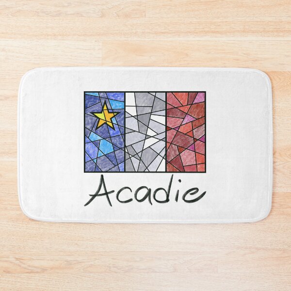 Item preview, Acadian Flag pastel liquid mosaic - Drapeau acadien mosaïque liquide pastel vitrail designed and sold by ColoursOfFrance.