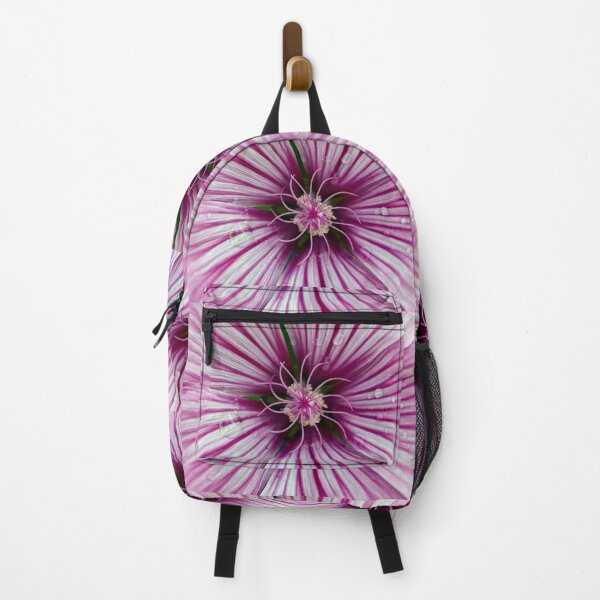 Item preview, purple and white Malva flower close-up designed and sold by Fiona Etkin.
