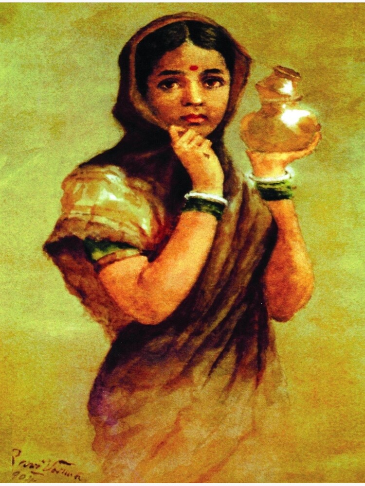 Raja Ravi Varma's The Milkmaid Poster